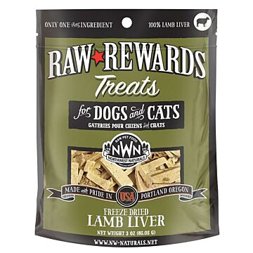 Northwest Naturals Cat & Dog Treat - Freeze Dried Lamb Liver 85g