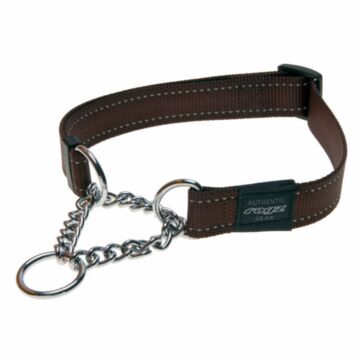 ROGZ Obedience Half-Check Collar - Brown - XL