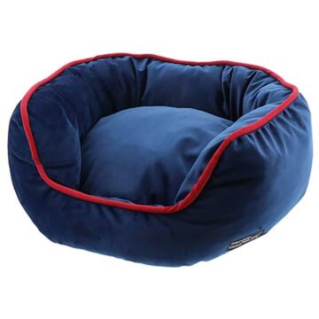 PETIO 貓用絲絨可手洗保暖睡床 (藍色)
