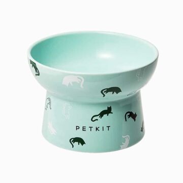 PETKIT Pet Feeder - Ceramic Elevated Cat Bowl (Green - L)