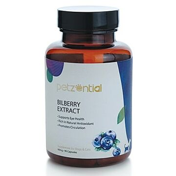 Petzential Bilberry Extract Supplement for Cat & Dog (90 capsules)