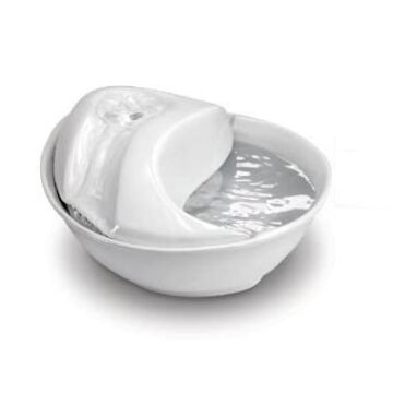 Pioneer Pet - Raindrop Durable Ceramic Drinking Fountain - White 60oz