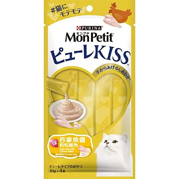Mon Petit Puree Kiss Cat Treats - Tuna Puree with Chicken Flakes 40g