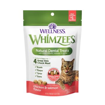 Whimzees Cat Dental Treat - Chicken & Salmon 2oz