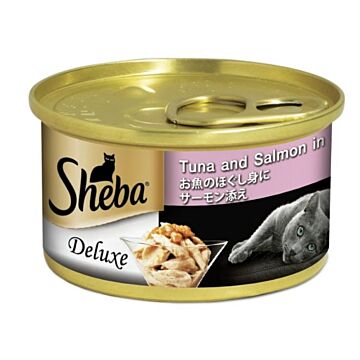 SHEBA Canned Cat Food - Tuna & Salmon in Gravy 85G 