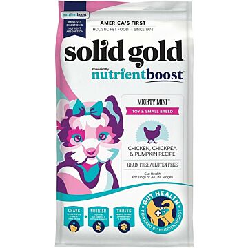 Solid Gold Dog Food - NutrientBoost Mighty Mini - Grain Free - Small Breed - Chicken, Chickpea & Pumpkin
