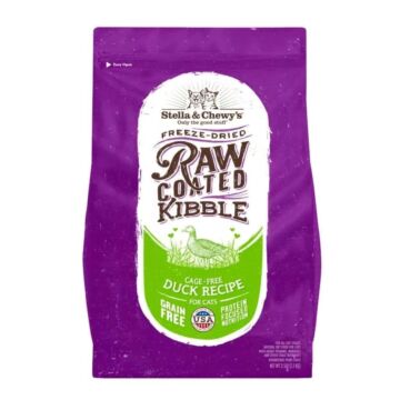 Stella & Chewys Cat Food - Raw Coated Kibble - Cage Free Duck 5lb