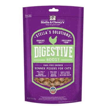 Stella & Chewys Cat Food - Freeze-Dried Mixer Digestive Boost - Chicken 7.5oz