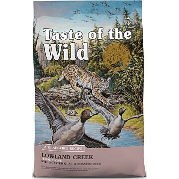 Taste Of The Wild Cat Food - Grain Free Lowland Creek - Roasted Quail & Roasted Duck 14lb