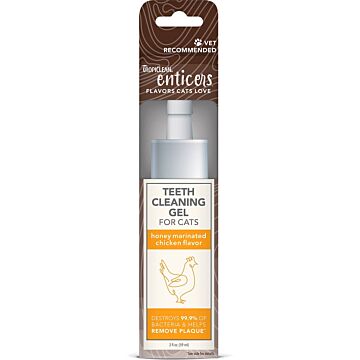 Tropiclean Enticers Teeth Cleaning Gel for Cats - Honey Marinated Chicken Flavor 2oz