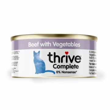 Thrive Cat Canned Food - Complete 100% Beef & Vegetables 75g