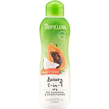 Tropiclean 貓狗洗毛液 - 木瓜椰子油 (柔順絲滑) 355ml