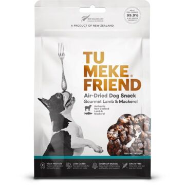 Tu Meke Friend 新西蘭狗小食 - 風乾脫水 無穀物 - 極品羊肉及鯖魚 150g