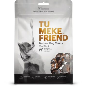 Tu Meke Friend 新西蘭狗小食 - 風乾脫水 無穀物 - 小牛頸塊 100g