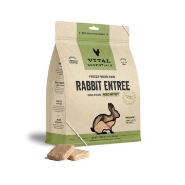 Vital Essentials Dog Food - Freeze-Dried Mini Patties - Rabbit 14oz