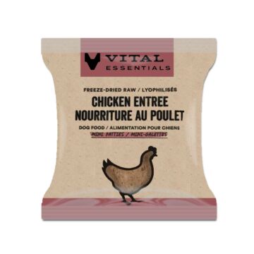 Vital Essentials Dog Food - Freeze-Dried Mini Patties - Chicken (Trial Pack)