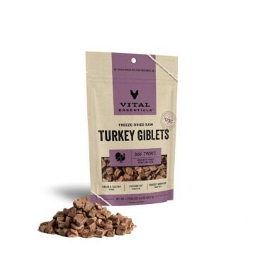 Vital Essentials Dog Treat - Freeze Dried Turkey Giblets