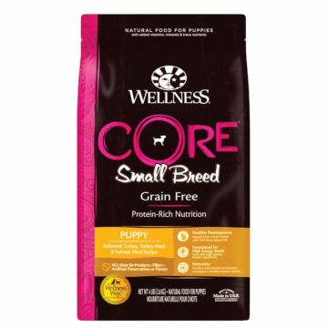 Wellness CORE Grain Free Dog Food - Small Breed Puppy - Turkey & Salmon 4lb