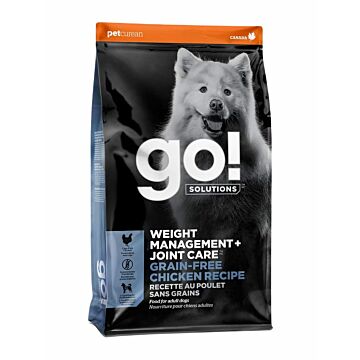 Go! SOLUTIONS Dog Food - Weight Management & Joint - Grain Free Chicken 3.5lb - EXP 24/09/2024