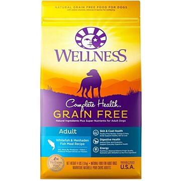 Wellness Complete Dog Food - Grain Free Whitefish & Menhaden Fish 12lb