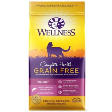 Wellness Complete Grain Free Cat Food - Indoor - Salmon & Herring 11.5lb
