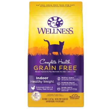 Wellness Complete Health Cat Food - Grain Free Indoor - Healthy Weight 5.5lb