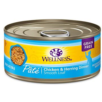wellness complete health cat canned chicken herring