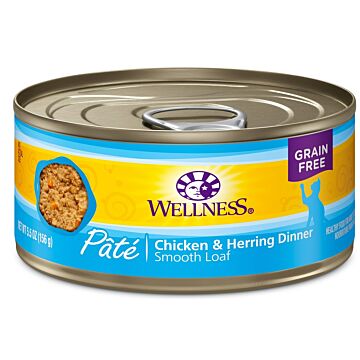 Wellness Complete Grain Free Cat Canned Food - Chicken & Herring 5.5oz 