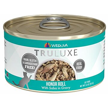 WERUVA TRULUXE Grain Free Cat Canned Food - Honor Roll with Saba in Gravy ( 3 oz )