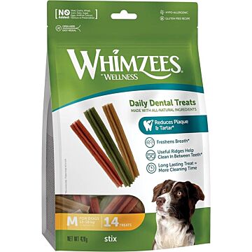 Whimzees Dog Dental Treat - Stix - Medium (25-40lbs) 420g