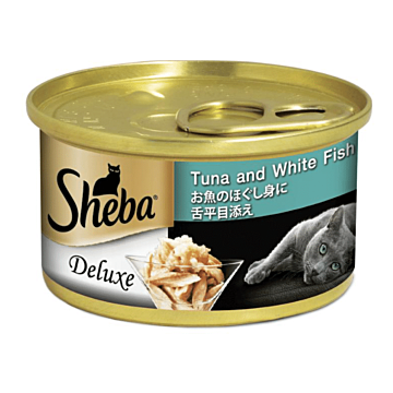 SHEBA Canned Cat Food - Tuna & White Fish in Gravy 85G 