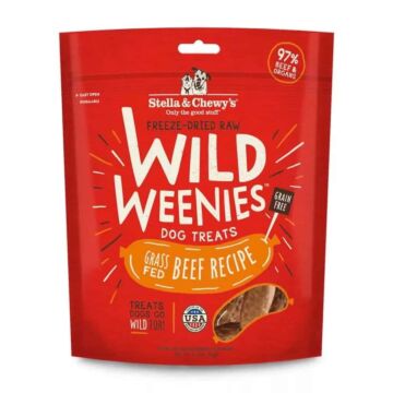 Stella & Chewys Dog Treat - Freeze-Dried Wild Weenies - Grass-Fed Beef 3.25oz - EXP 27/07/2024