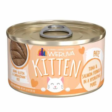 WERUVA Kitten Wet Food - Grain Free Tuna & Salmon Formula In A Hydrating Puree 3oz