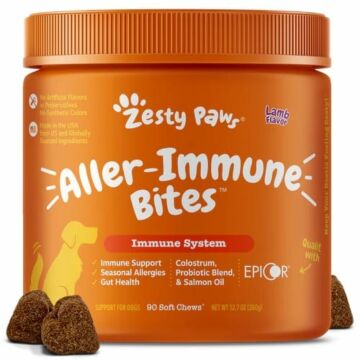 Zesty Paws Dog Supplement - Aller-Immune Bites - Lamb Flavor 90 chews