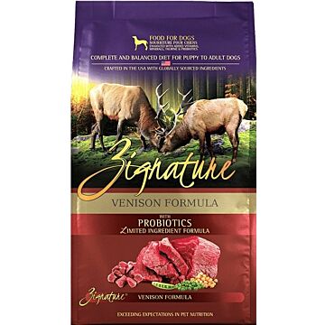 Zignature Dog Food - Grain Free Venison 4lb - EXP 12/07/2024