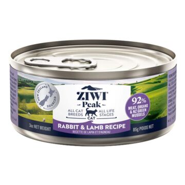 Ziwipeak Cat Canned Food - Grain Free - Rabbit & Lamb Recipe 3oz