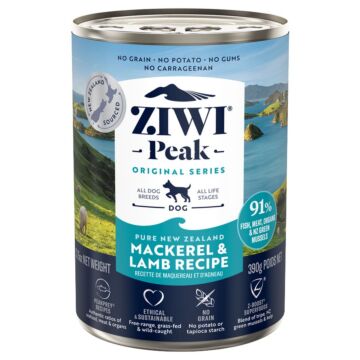 Ziwipeak Dog Canned Food - Grain Free - Mackerel & Lamb Recipe 13.75oz