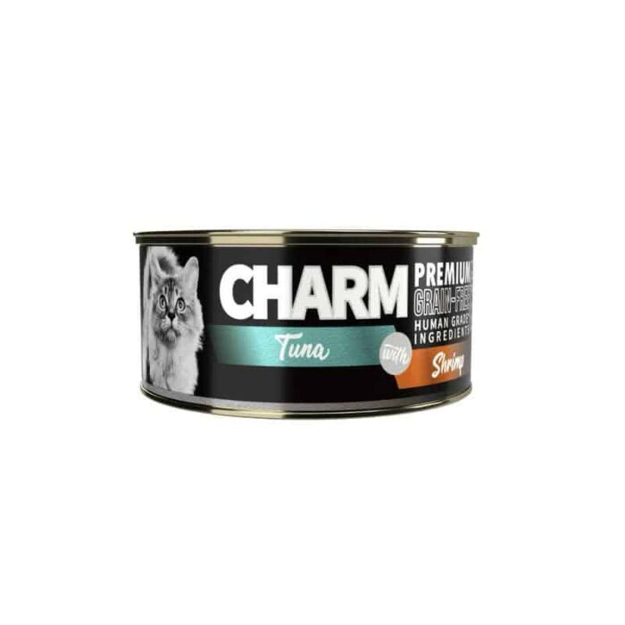 CHARM Cat Canned Food - Tuna Flake With Shrimp Topping in Gravy 80g