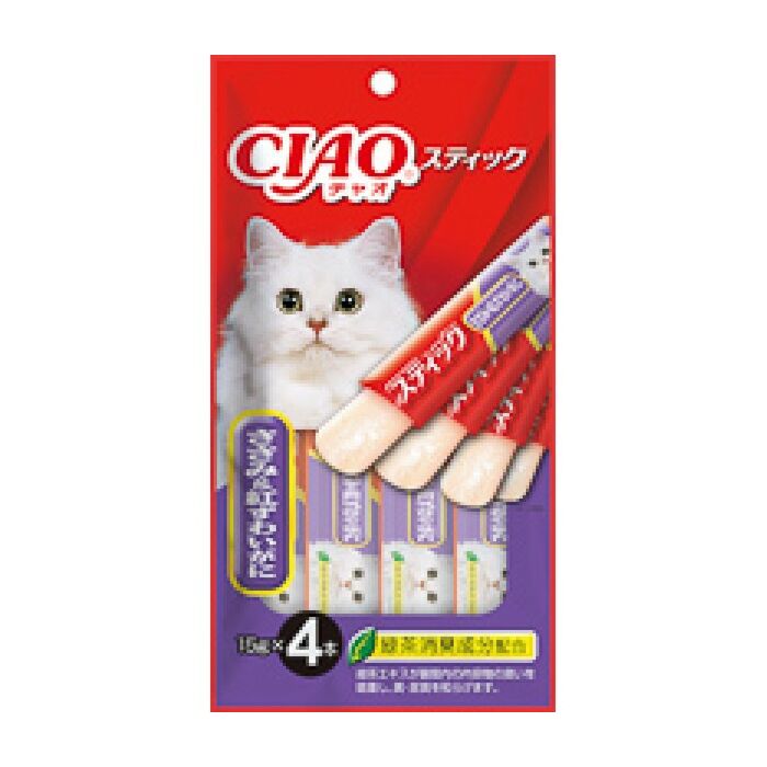 CIAO Cat Treat (TSC-124) - Jelly Stick - Chicken+Matsuba Crab (15gx4)