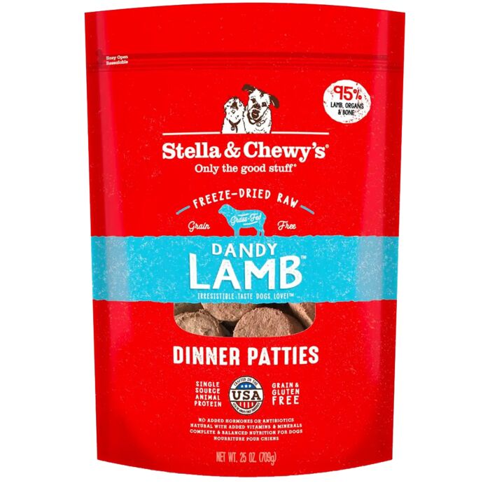 Stella Chewys Dog Food Freeze Dried Dinner Patties Dandy