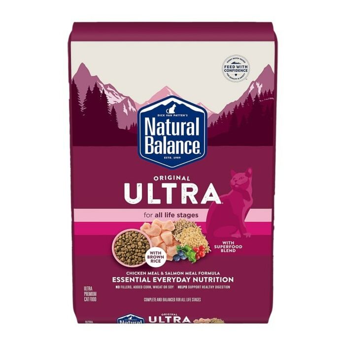 Natural Balance Cat Food Original Ultra Chicken Salmon 15lb