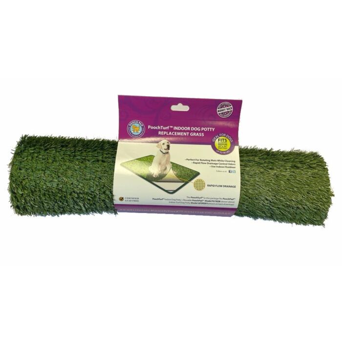 PoochPad Indoor Dog Potty Replacement Grass Mat Medium 28x18 Inch