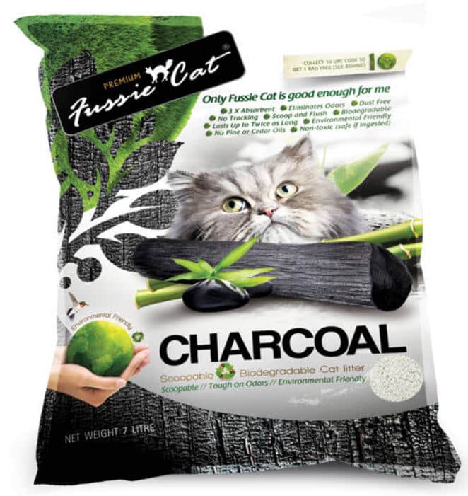 Fussie Cat Litter Paper Charcoal 7L ePet.hk Free Delivery